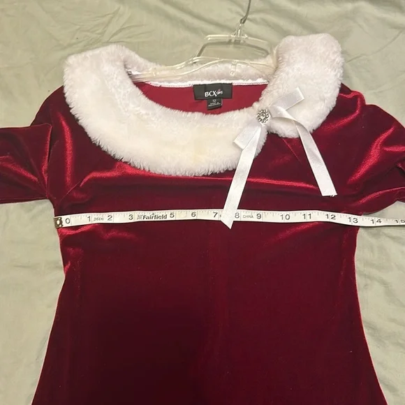 BCXgirl stretch red velvet Christmas dress - Picture 9 of 11